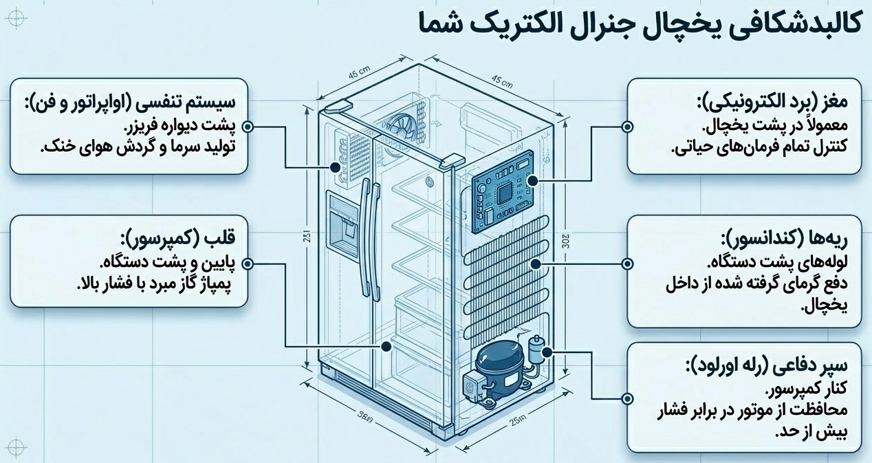 خدمات تعمیر و سرویس یخچال جنرال الکتریک